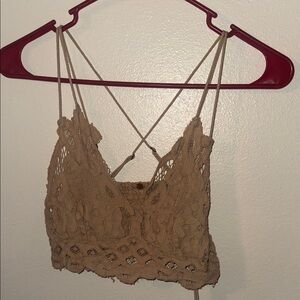 Chic Lace Tan Camisole Top
